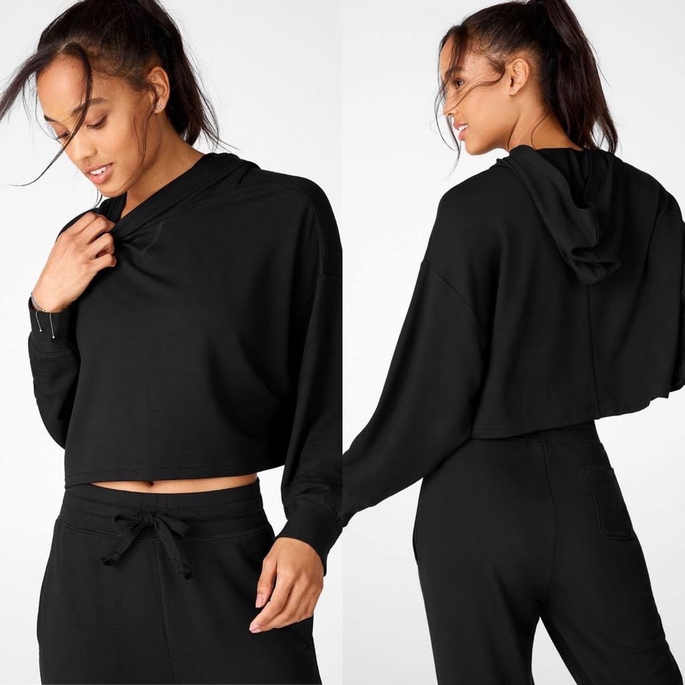 Cropped Flowy Lightweight Hoodie